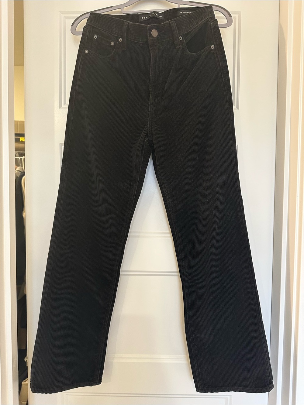 Aritzia Arlo Black Corduroy Pants